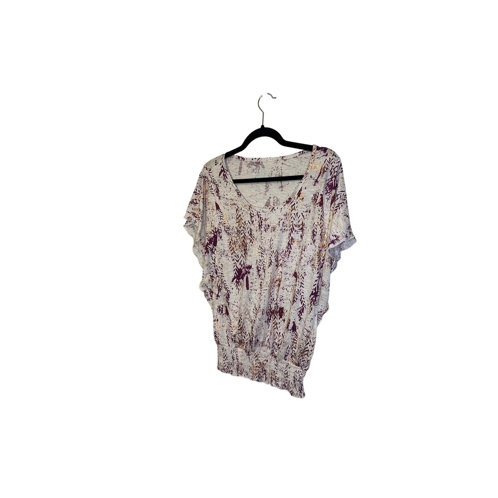Mudd Womens‎ Tunic Top Kaftan Style Butterfly Sleeve Abstract Print Medium